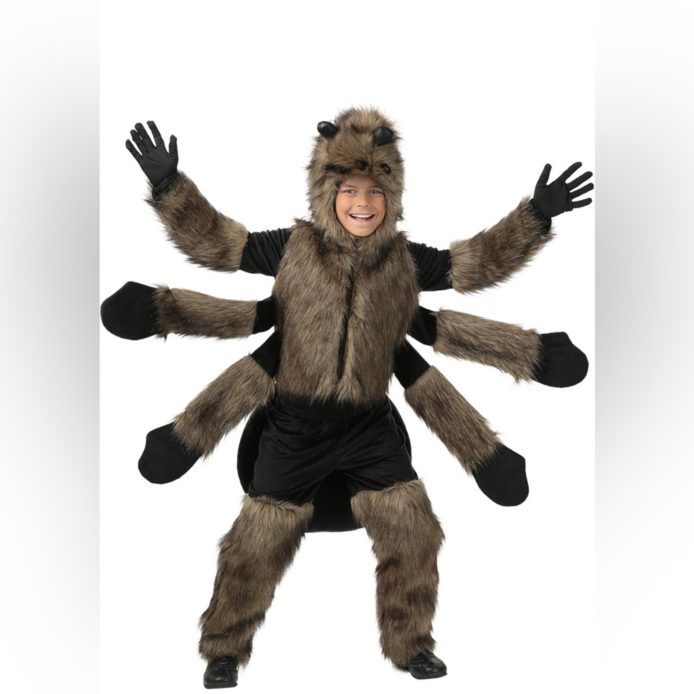 Halloween Costumes Brown Fuzzy Spider Costume size XS 4